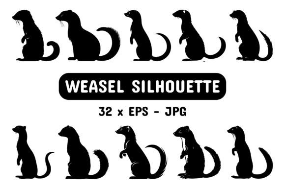 Download Weasel Silhouette Set Collection Bundle - Premium Resources