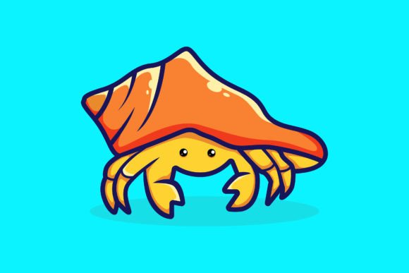 Download Cute Hermit Crab Cartoon Vector Icon - Cartoon vector Collection