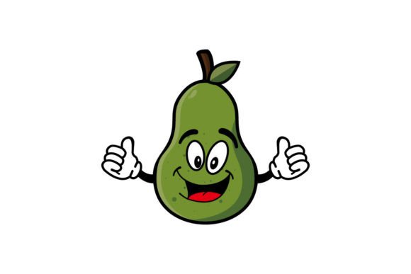 Download Cute Smiling Avocado Cartoon Character - Avocado cartoon Collection