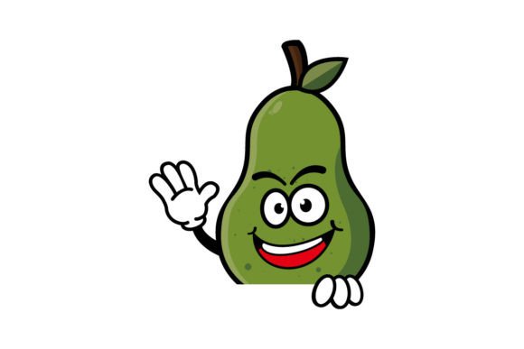 Download Cute Smiling Avocado Cartoon Character - Avocado cartoon Collection
