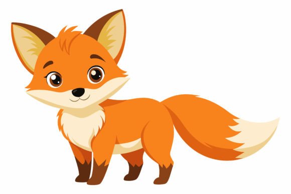 Download Baby Fox Vector Illustration Design - Fox Collection