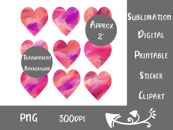Download Pink Mini Sublimation Painterly Hearts - Painterly Collection