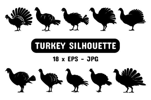 Download Turkey Silhouette Set Collection Bundle - Premium Resources