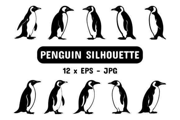 Download Penguin Silhouette Set Collection Bundle - Premium Resources
