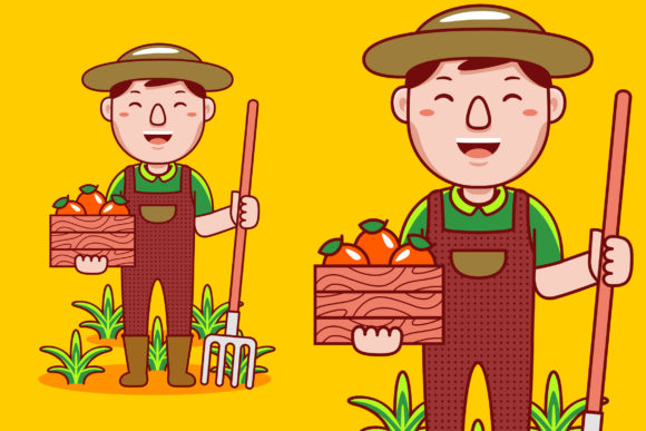 Download Man Farmer Profession Cartoon Vector - Cartoon vector Collection