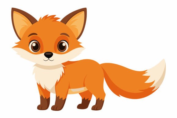 Download Baby Fox Vector Illustration Design - Fox Collection