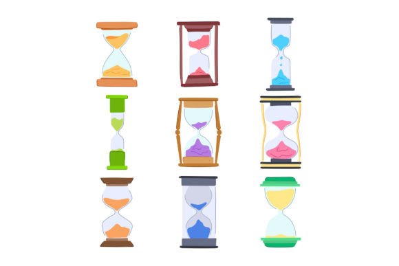 Download Sandglass Set Cartoon Vector Illustratio - Cartoon vector Collection