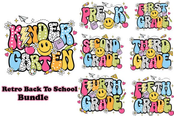 Download Retro Back to School Coquete PNG Bundle - Back to school Collection